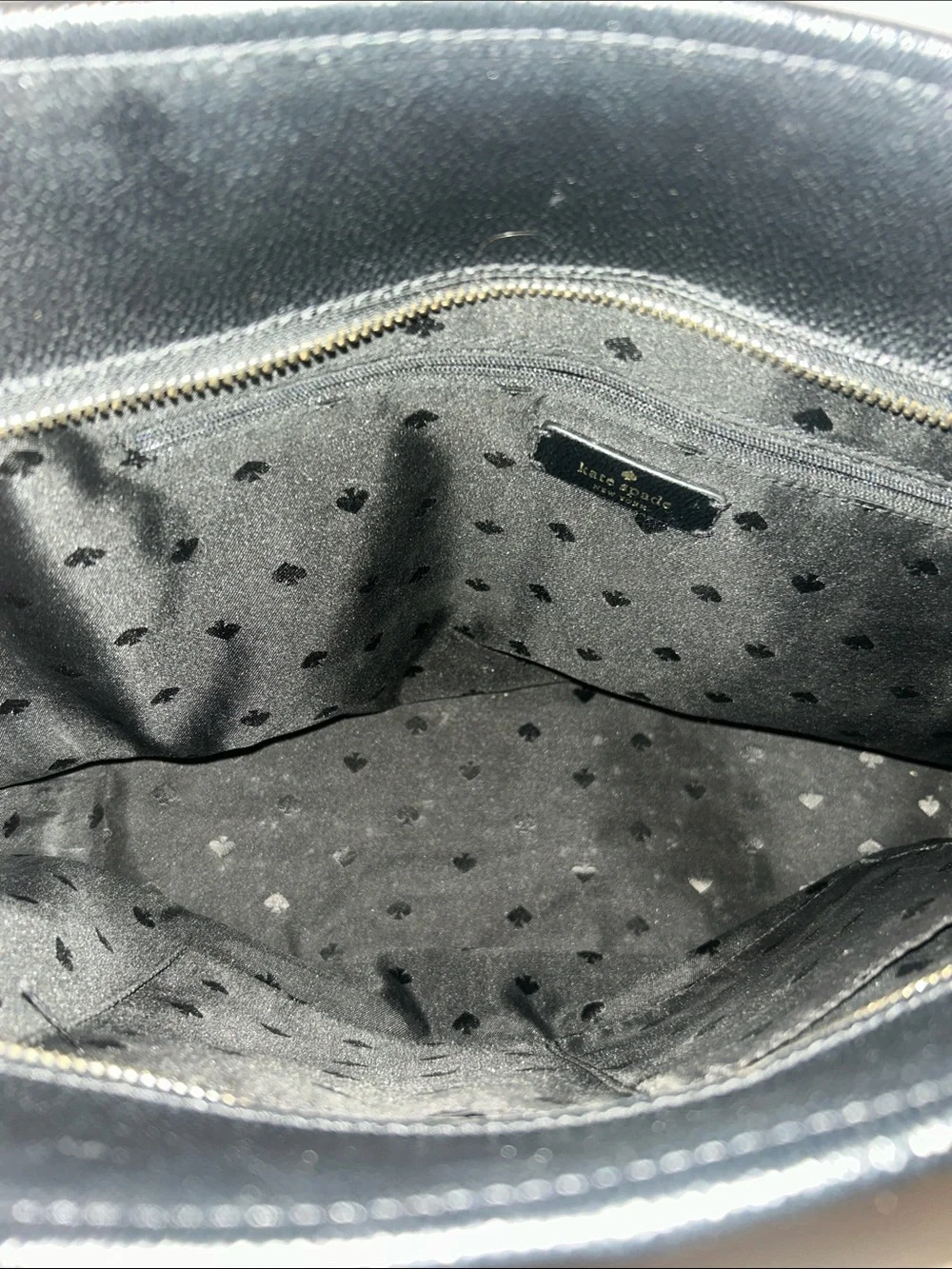 kate spade Black Leather Tote with Dual Shoulder Straps